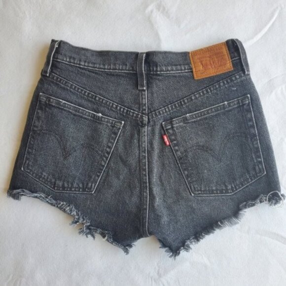 Levi's 501 Dark Wash Jean Shorts Size 25 - Picture 2 of 7